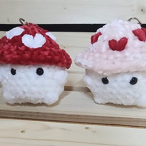 Crochet Mushroom Keychain