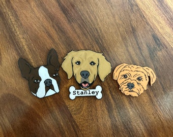 Custom Pet Magnets. Custom Illustrated Gift, Dog Magnet, Cat Magnet, Personalized, Pet Memorial, Gift