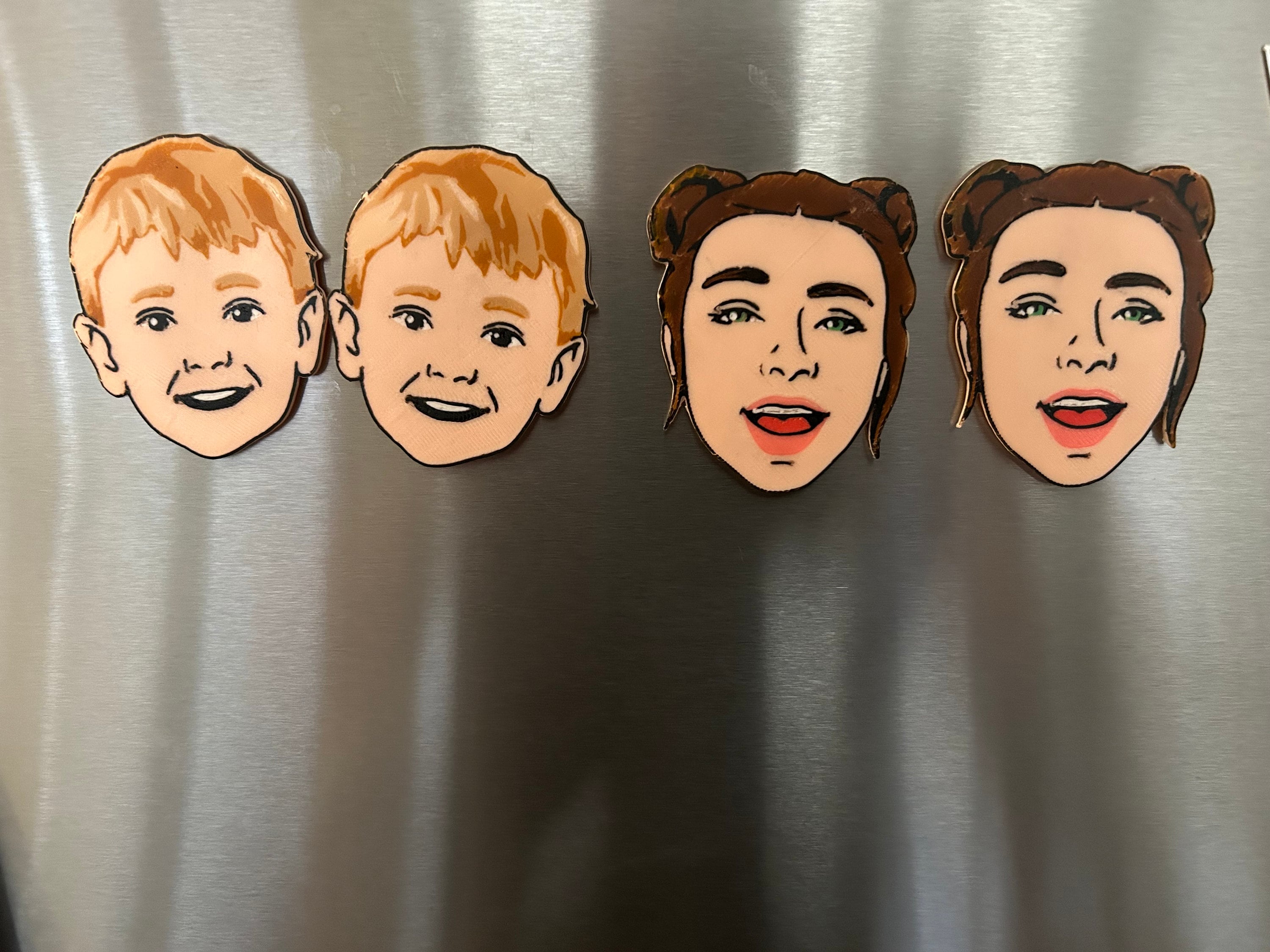 Face Magnets Custom Portrait Magnets, Custom Illustrated Gift, Family Portrait, Funny Gift, Birthday Gift Idea, Gag Gift Idea