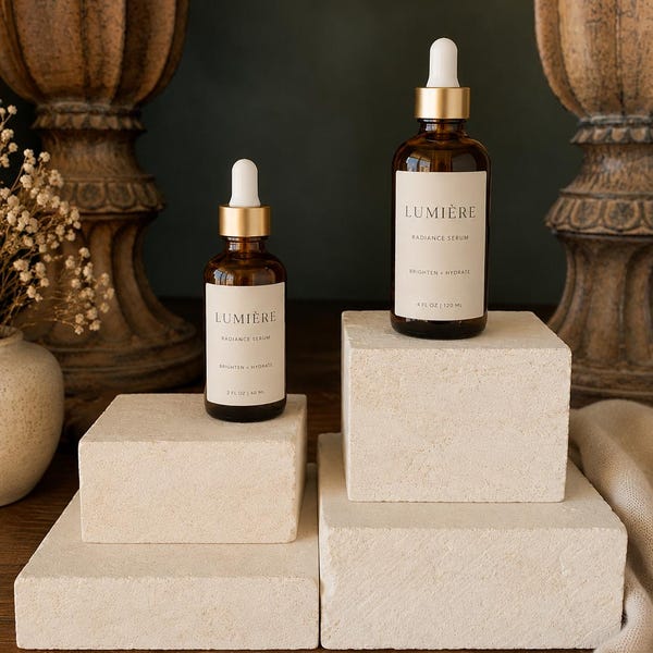 Natural Limestone Display Set | Risers, Set of 4