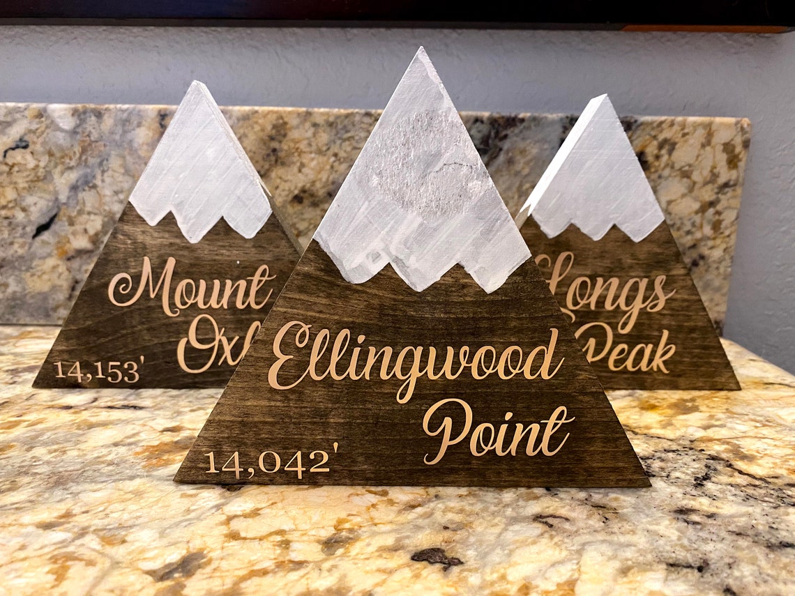 Customizable Wood Mountain Décor Etsy UK