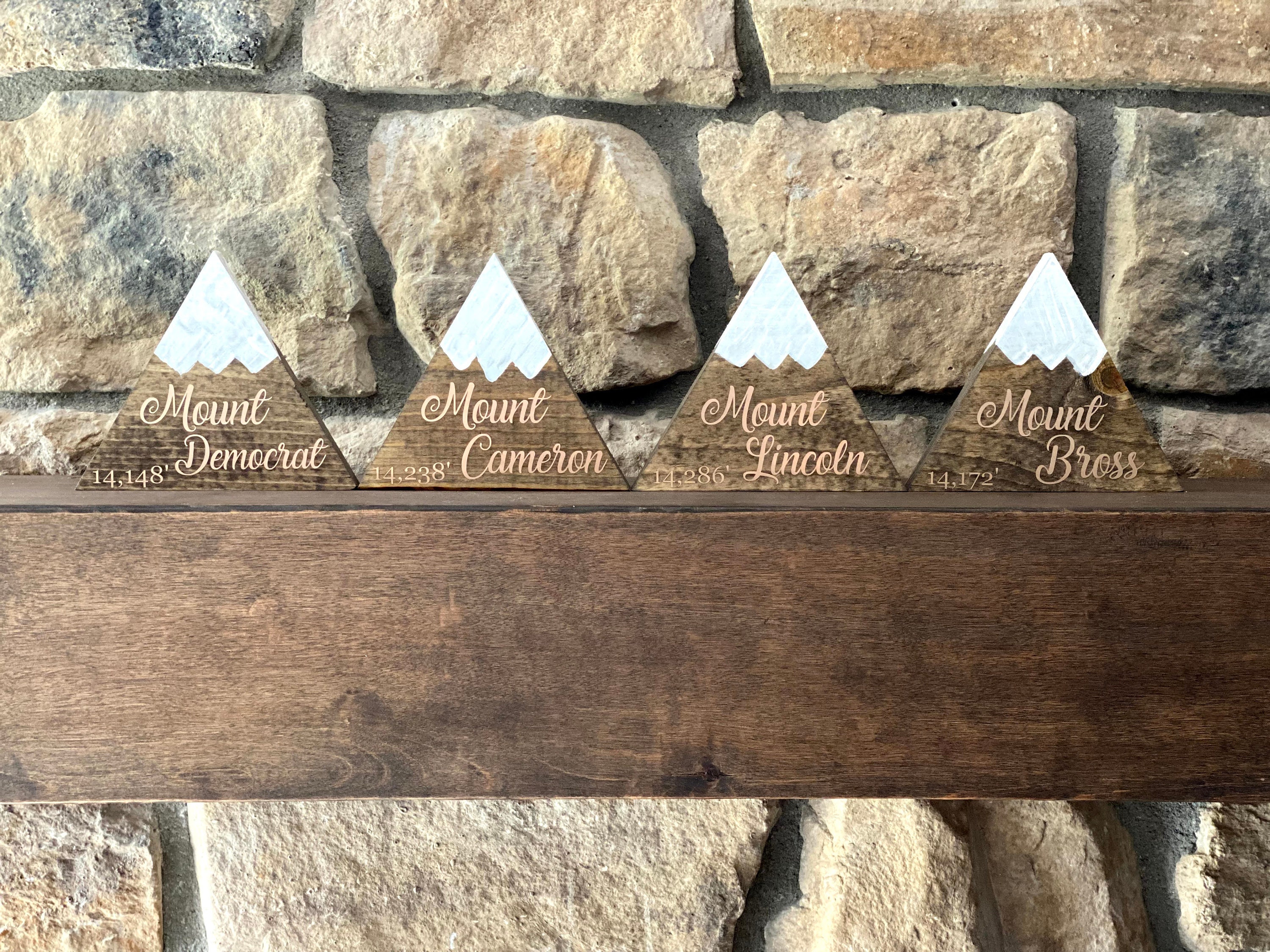 Customizable Wood Mountain Décor Etsy UK
