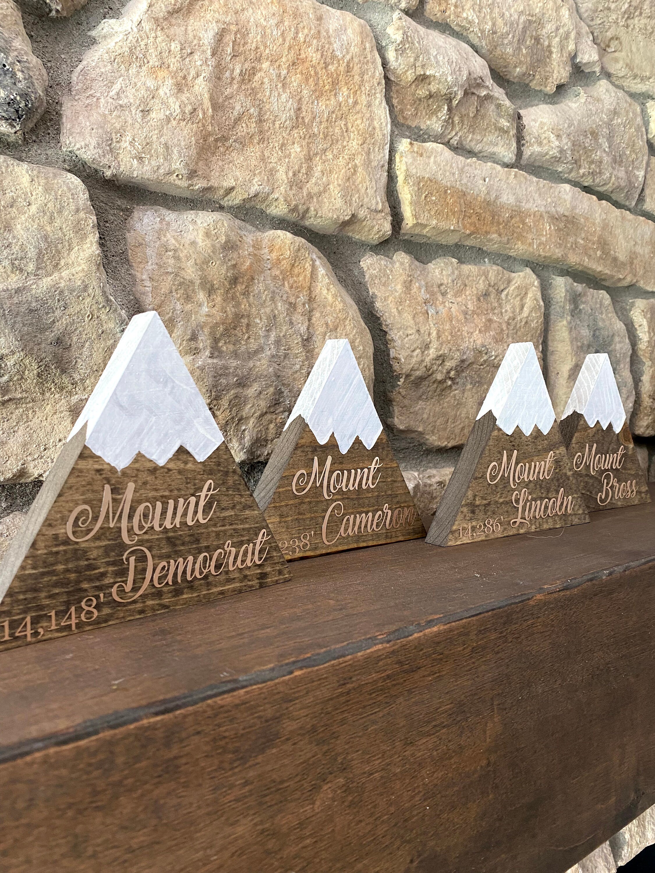 Customizable Wood Mountain Décor Etsy UK