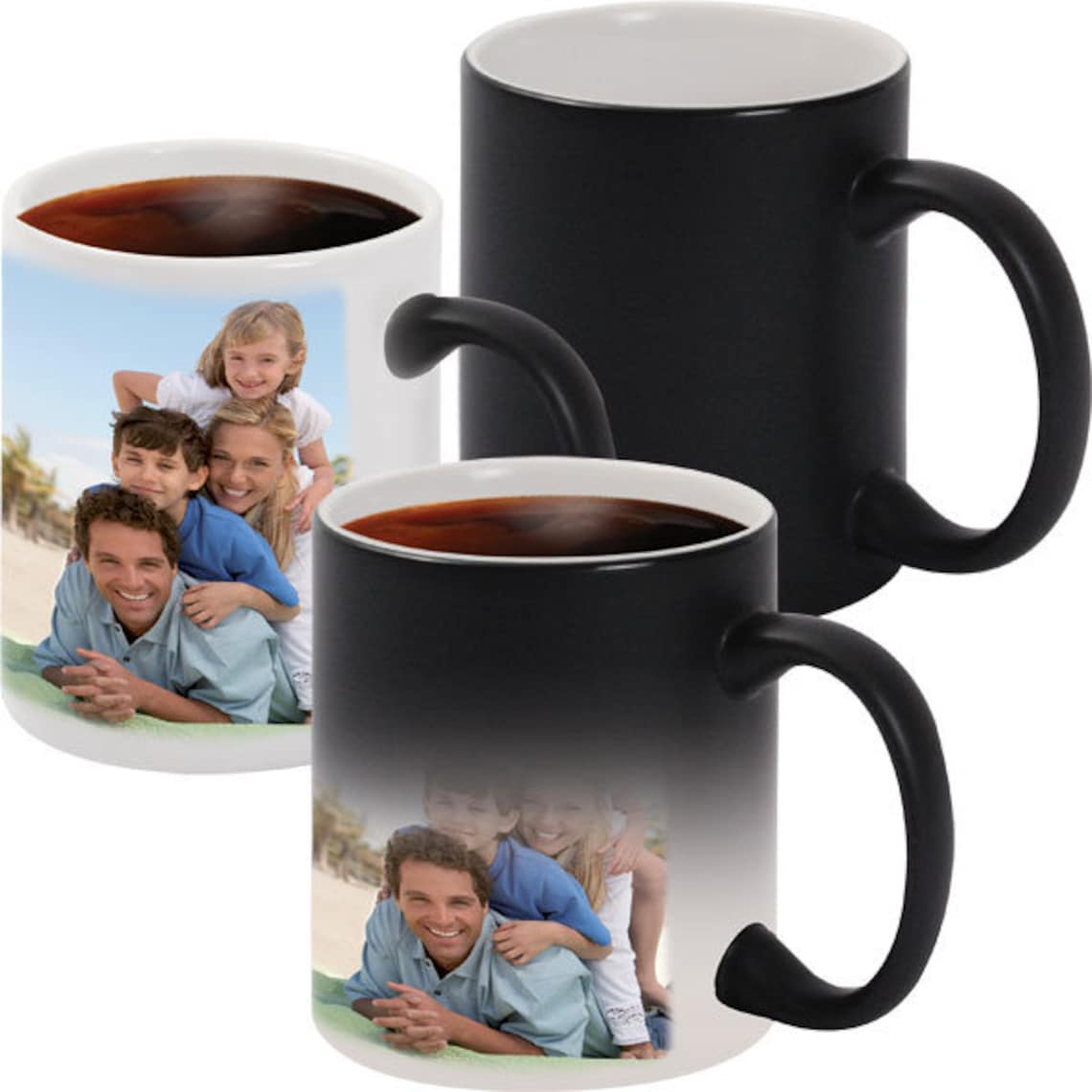 Personalized color changing coffee mug with your image 11 oz etsy
