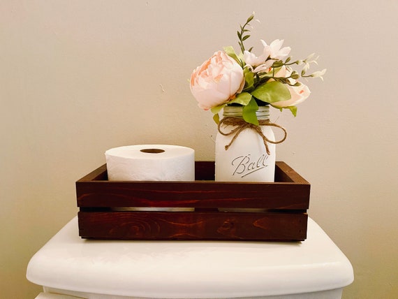 Toilet Paper Storage, Bathroom Organizer, Farmhouse Bath, Toilet