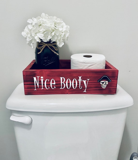 Nice Booty Bathroom Decor, Pirate Bathroom Decor, Boy's Bathroom Organizer, Bathroom Storage Box, Pirate Decor, Fun Toilet Paper Storage Box