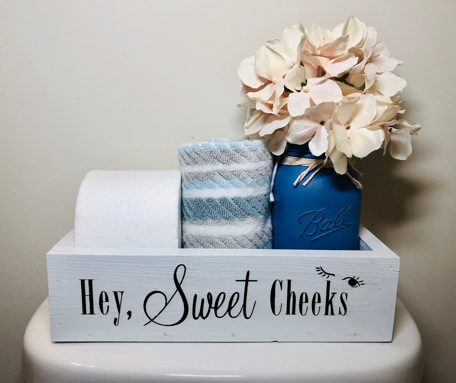 Hello Sweet Cheeks Toilet Box Bathroom Toilet Tray Bathroom Etsy