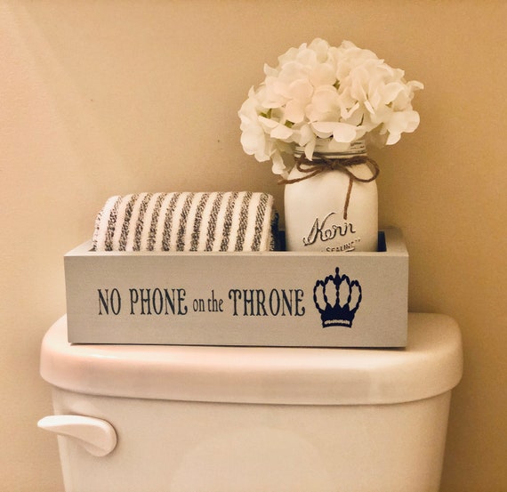 Wood Toilet Tank Box Powder Room Storage Pretty Bathroom Etsy