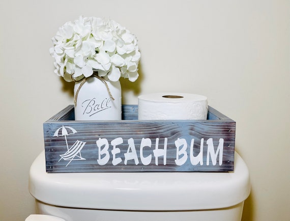 Coastal Bathroom Decor, Fun TP Storage Box, Beach Bum Decor, Beach House Decor, Driftwood Box, Bathroom Storage, Toilet Paper Holder