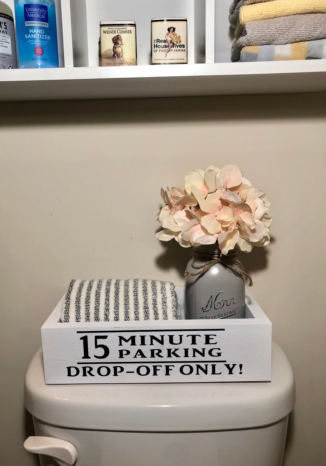 Toilet Tank Storage Box Fun Bathroom Storage Toilet Tray Etsy