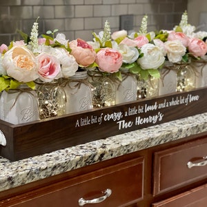 Personalized Peony Floral Arrangement for Dining Table and Holiday Decor