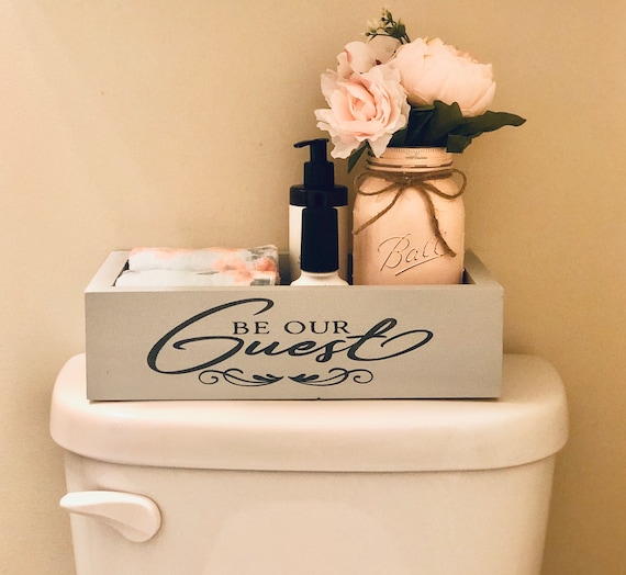 Guest Bath Decor, Powder Room Decor, Be Our Guest, Guest Bath, Toilet Paper Holder Box, Bathroom Organizer, Storage Box, Toilet Paper Holder