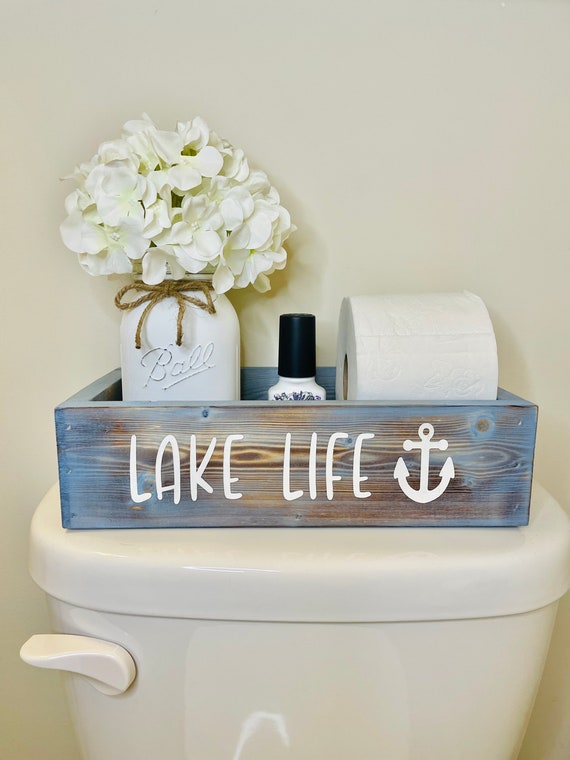 Lakehouse Bathroom Decor, Cabin Life Decor, Lake Life Decor, Bathroom Storage, On Lake Time Decor, On the Lake Decor, Toilet Paper Holder