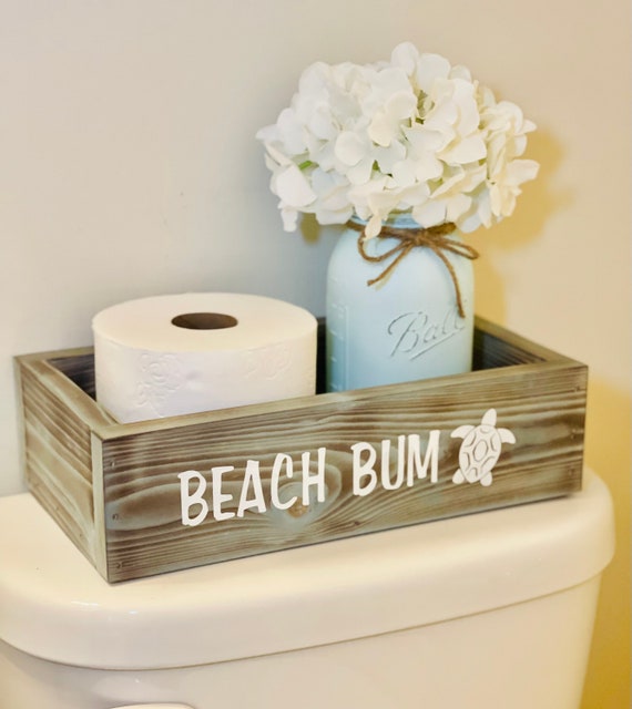 Coastal Bathroom Decor, Fun TP Storage Box, Beach Bum Decor, Beach House Decor, Driftwood Box, Bathroom Storage, Toilet Paper Holder