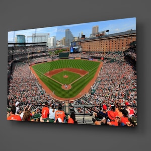 Oriole Park at Camden Yards Baseball Stadium Wall Art Tempered Glass Poster Baltimore Baseball Fan Gift Sport Wall Handing Office Home Decor