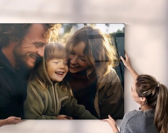 Custom Tempered Glass Photo Print, Personalized Wall Art