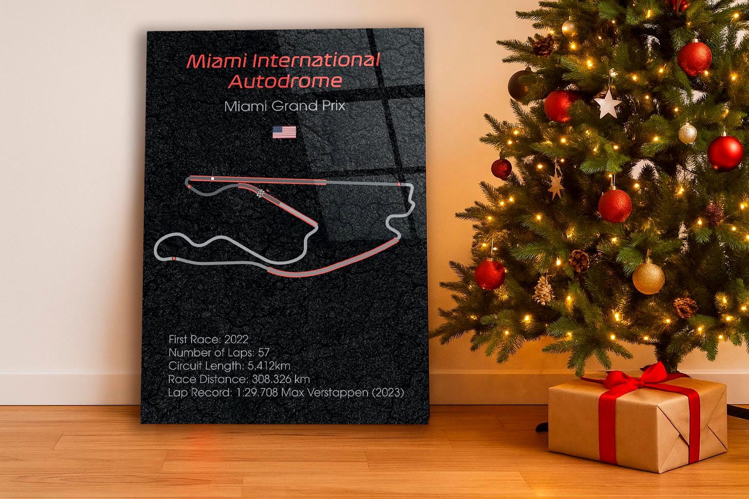 Miami Circuit Wall Art – F 1 Autodrome Poster - Tempered Glass