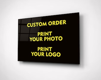 Impresión fotográfica de vidrio templado personalizada, arte de pared personalizado