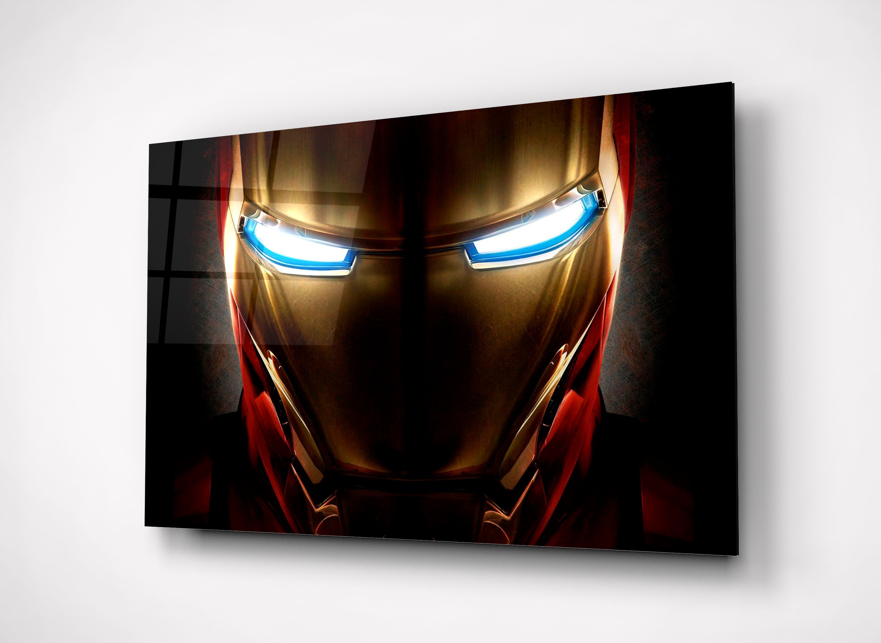 アイアンマン強化ガラスウォールアート、アベンジャーズ装飾 - Etsy 日本