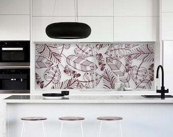 Transparent Glass Kitchen Backsplash – Heat Resistant Tempered Glass Wall Panel – Custom Size