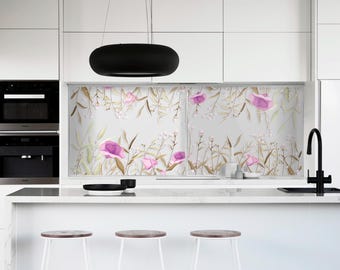 Transparent Glass Backsplash – Heat Resistant Tempered Glass – Custom Size Splashback
