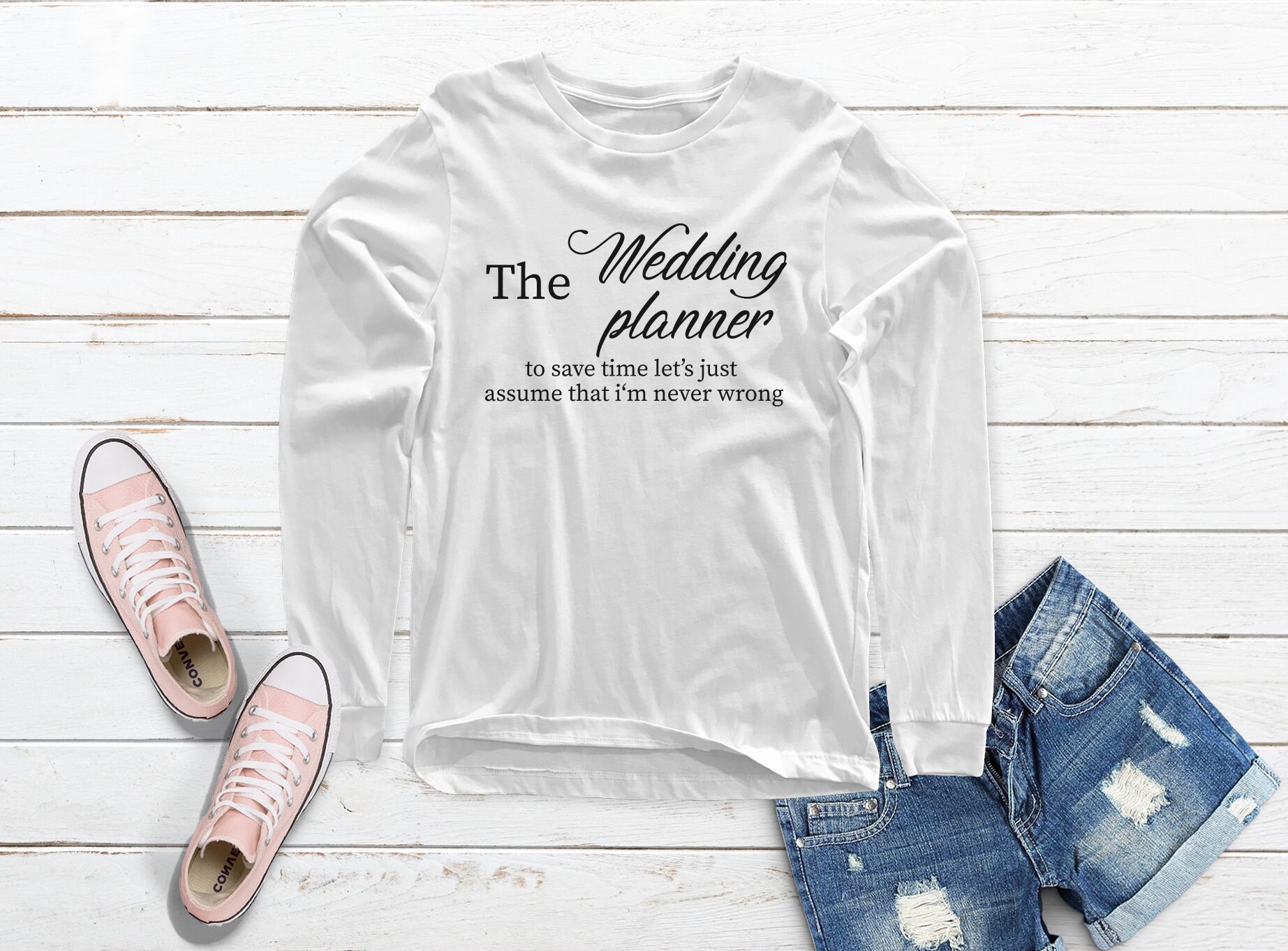 The Wedding Planner Long Sleeve Shirt Funny Wedding Planner | Etsy
