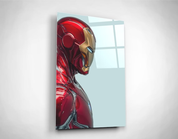 iron man helmet canvas panting Dream Controller | Wall Canvas, Set of 1 TCG cards and board games. Iron Man Portrait: Tempered Glass