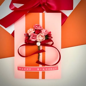 Retro Geburtstagskarte mit floraler Aufschrift Funky Style 60's Retro Geburtstagsgruß Retro Vintage Party Vintage Retro Geburtstagsgruß Retro Geburtstagsgruß Retro Party Vibe