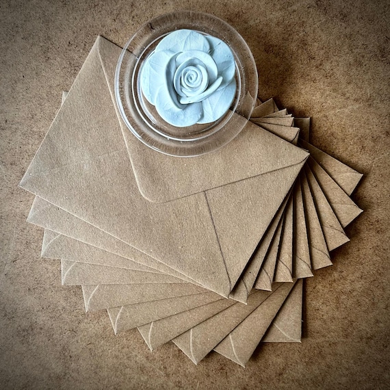 Rustic wedding invitation envelope recycled brown stationery DIY craft supply eco friendly paper mailer sustainable letter card maker tool