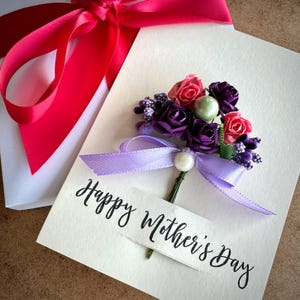 3D Blumen Geburtstagskarte für Oma Blumenandenken Geschenk bunte Vintage Grußkarte für besonderen Mutter personalisierten Geburtstag