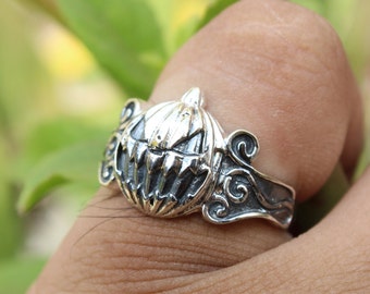 Mother day Special , Pumpkin Ring , Beautiful pumpkin ring , Ghost pumpkin ring , Pumpkin smile ring,  , Unique ring , Rings.