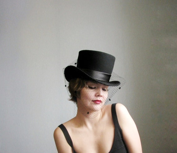ladies black top hat