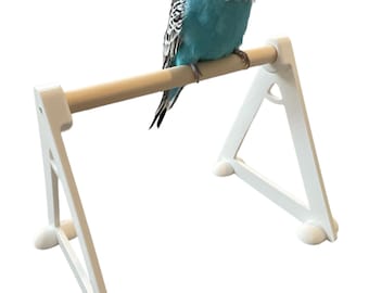 Bird Perch Floor Stand, (15mm diameter wooden perch), bird perch playground, (For Small - Medium birds)