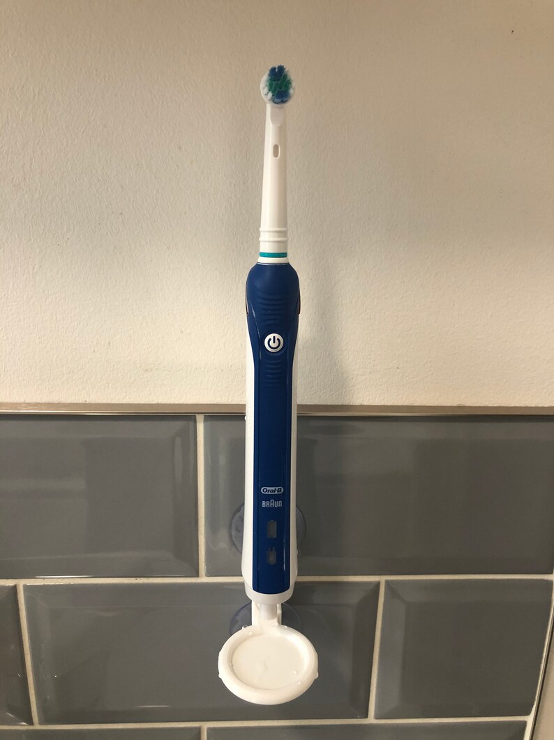 Stick on Electric Toothbrush Holder With Removable Drip Tray Etsy