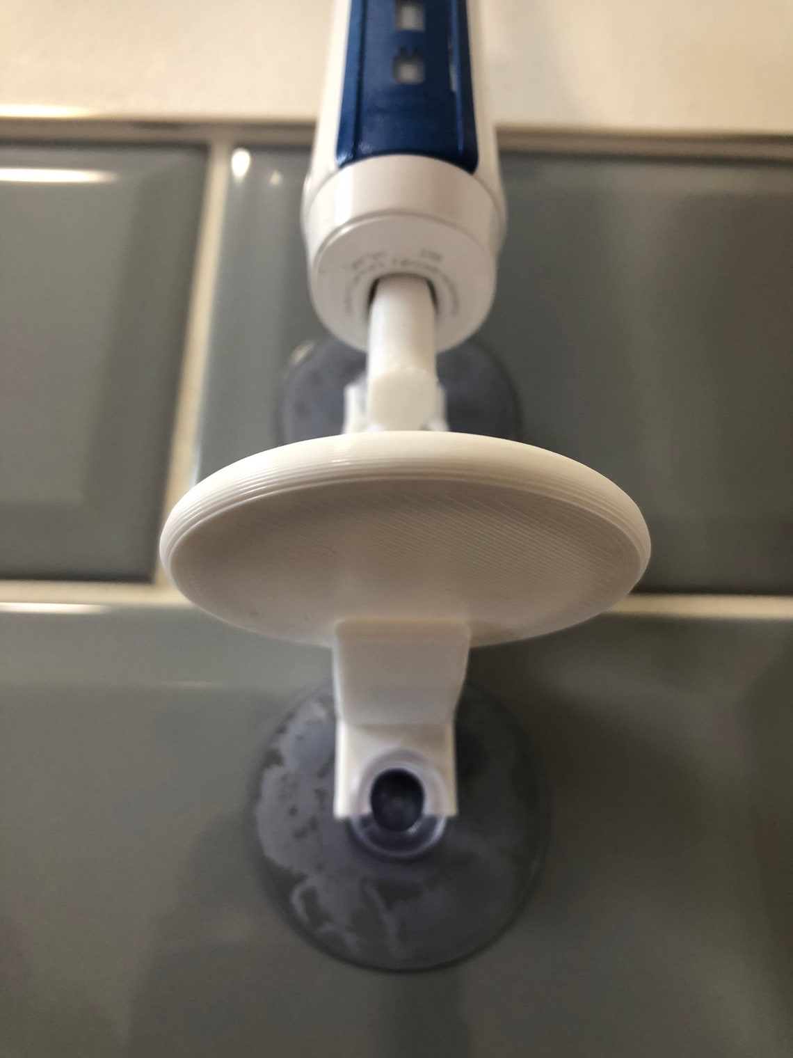 Stick on Electric Toothbrush Holder With Removable Drip Tray Etsy