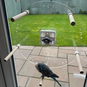 Bird Perch Wheel, Bird Perch Rotating, Spinning Wheel, Fits Onto Bird Cage, Window’s Etc, (For Small - Medium Birds) NOT LARGE BIRDS.