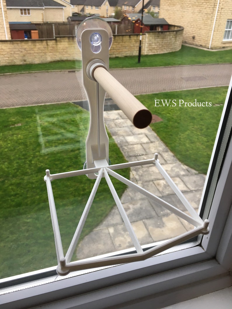 Window Bird Perch Sticks to Most Surfaces and Has Droppings Etsy