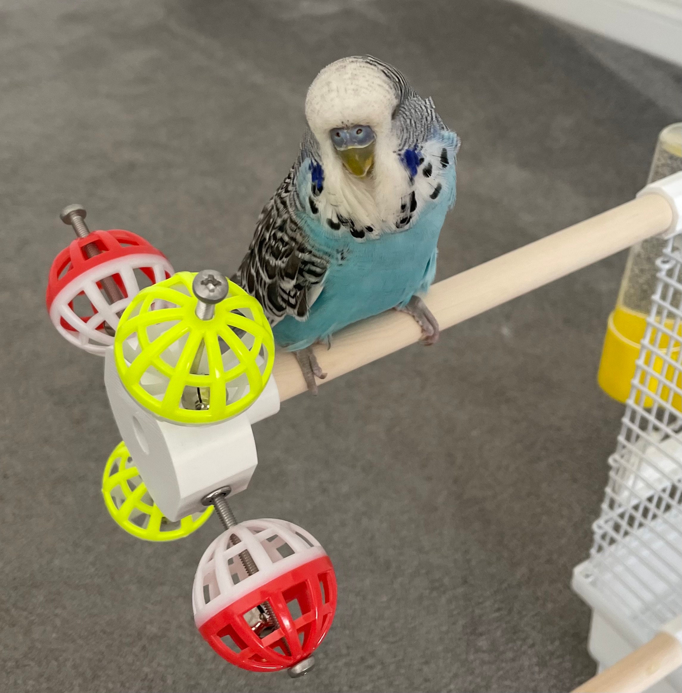 Bird Perch Rotating Toy. Spinning Bird Toy With Balls For Pet Birds, For Small - Medium Birds