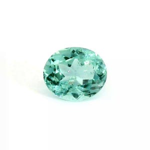 "NATURAL PARAIBA Turmalin 0.49 Karat - 5 x 4 mm bläulich grünes Kupfer mit losen Edelsteinen ""Natural light"" Fotos & Videos