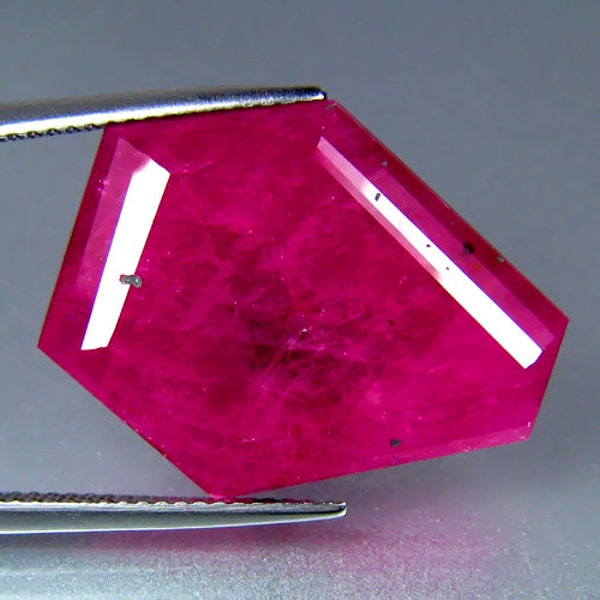 Natural Ruby 22.250 Carat-HUGE Lovely Pinkish RED Unique cut Loose Gemstones for Jewelry July Birthstone -WATCH Video link in describtion"