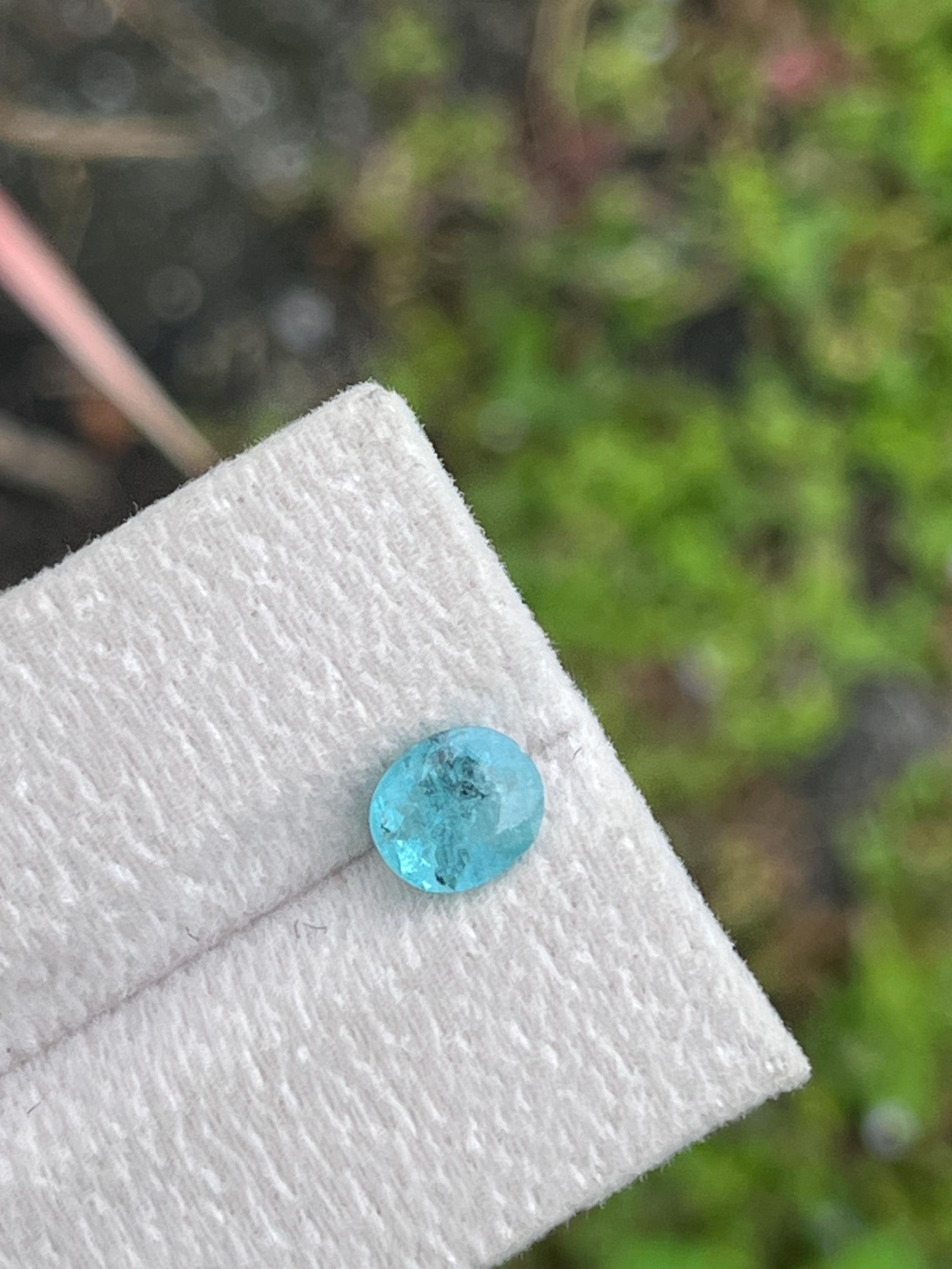 Paraiba Tourmaline Gemstone: 1.17 Carat Oval, Neon Blue-green