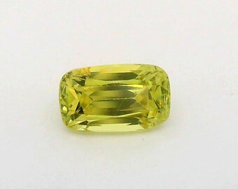 Natural Chrysoberyl Gemstone: 0.98 Carat Yellow Cushion Cut
