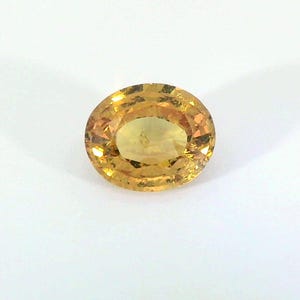 Zafiro natural de 1,34 quilates, amarillo sin calentar, ¡gema de gran brillo! Piedras preciosas sueltas ovaladas de 7 x 5 mm. SIN FILTRO AGREGADO/Auténtico/fino/colecciones