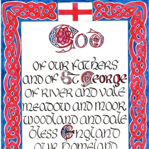 St George's Day Wall Art, Inghilterra A4 Print, St Georges Day A5 Greetings Card