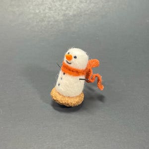 Needle felted snowman