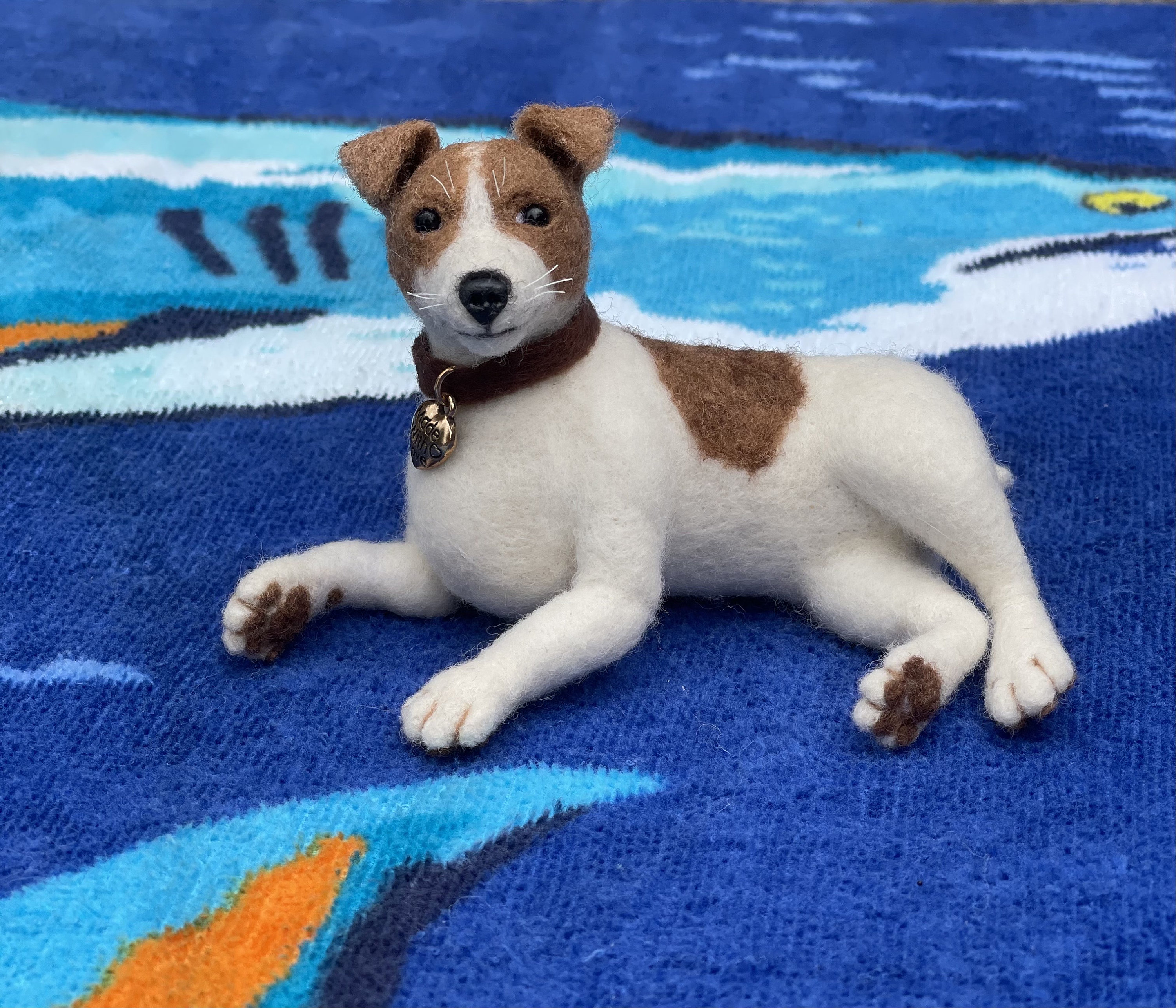 Jack Russel Terrier Nadel gefilzte Miniatur Hund Figur