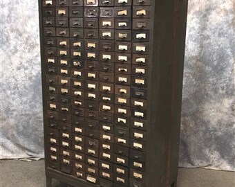133 Drawer Addressograph File Cabinet Industrial Storage Etsy