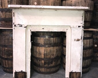 Antique Wood Fireplace Mantel Surround Architectural Salvage Etsy