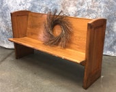 5 39 Vintage Church Pew Bench, Entryway Bench, Farmhouse Furniture, Wooden Bench C, Church Pew Furniture, Entryway Bench, Rustic Pew