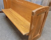 5 39 Vintage Church Pew Bench, Entryway Bench, Farmhouse Furniture, Wooden Bench F, Farmhouse Oak Church Pew, Wedding Decor, Rustic Bench